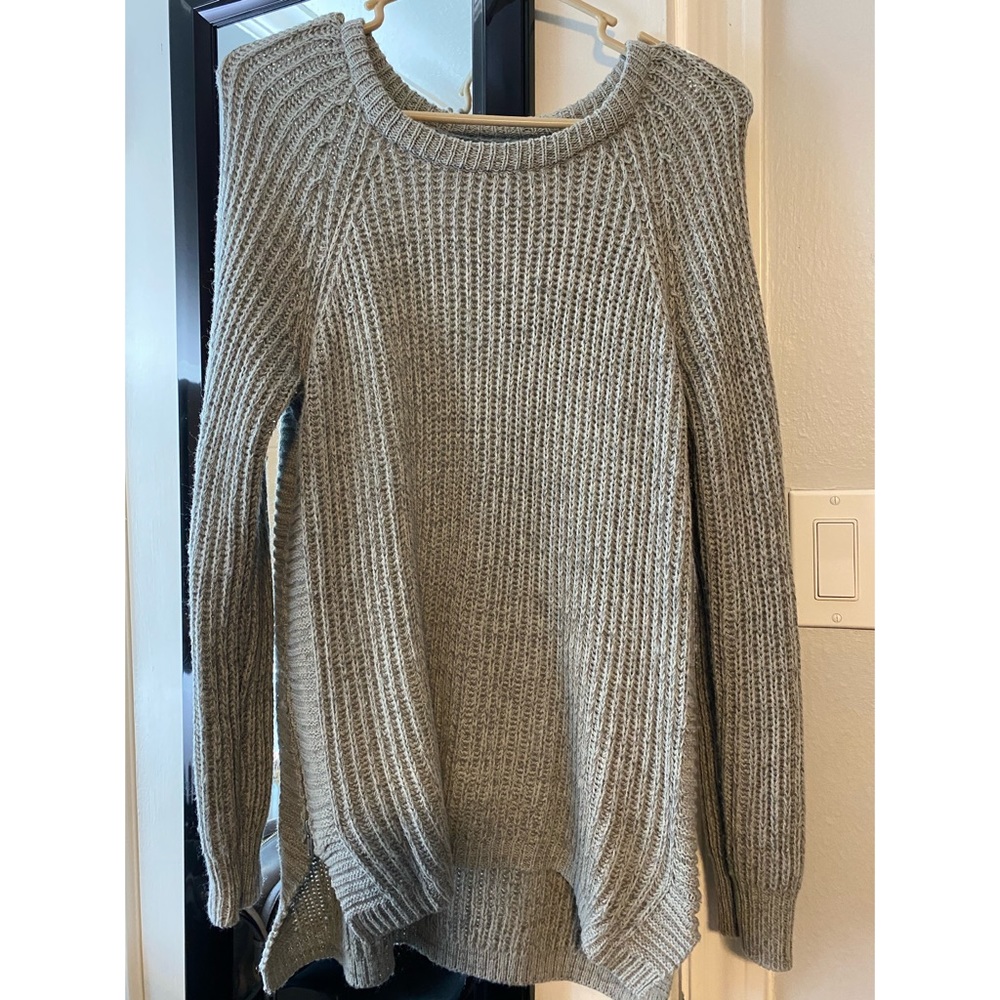 Grey knitted sweater
